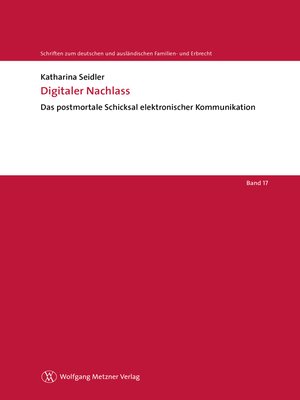 cover image of Digitaler Nachlass